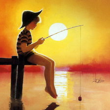 Схема вышивки «Рыбак»