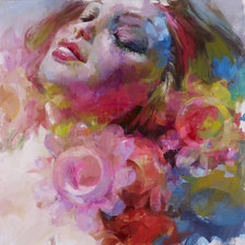 Схема вышивки «Девушка»