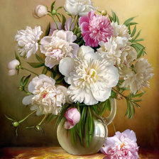 Схема вышивки «пионы»