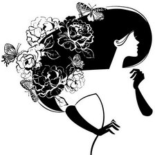 Схема вышивки «силуэт»