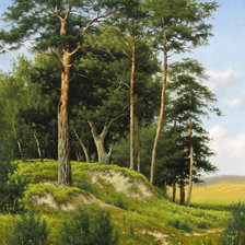 Схема вышивки «сосны»