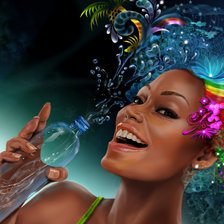 Схема вышивки «девушка праздник»