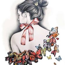 Схема вышивки «бабочки»