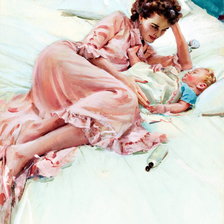 Схема вышивки «мать и дитя»