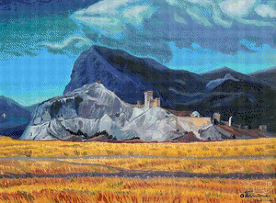 генуэзская крепость в судаке - украина, море, пейзаж, крепость, крым, судак, горы, природа - предпросмотр