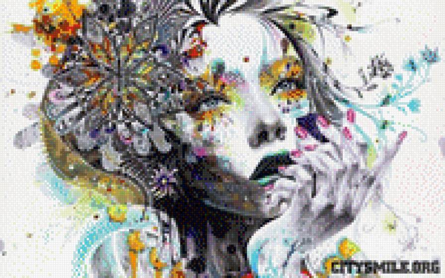 абстракция девушка - предпросмотр