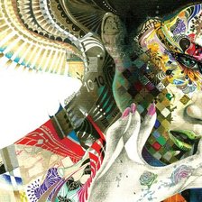 Схема вышивки «абстракция девушка 2»