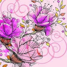 Схема вышивки «цветы»