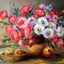 Схема вышивки «букет маков»