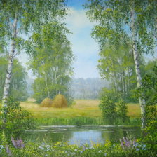 Схема вышивки «летний пейзаж»