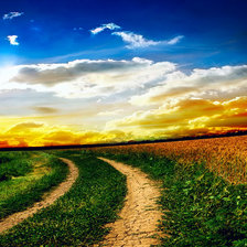 Схема вышивки «Дорога»