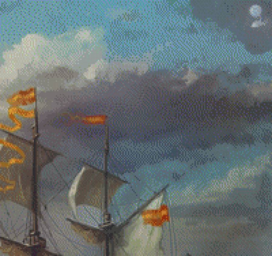 Морской бой (3 из 6) - бой, корабли, море - предпросмотр