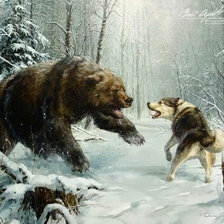 Схема вышивки «охота»