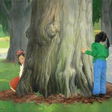 Схема вышивки «прятки»