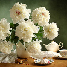 Схема вышивки «пионы»