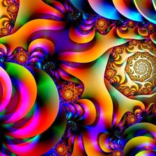 Схема вышивки «Радужный водоворот.Абстракция.»