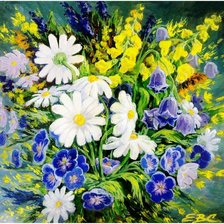 Схема вышивки «полевые цветы»