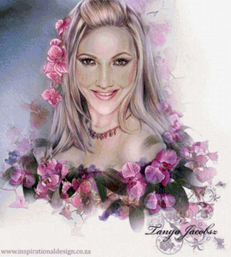 девушка орхидея - девушка, портрет - предпросмотр