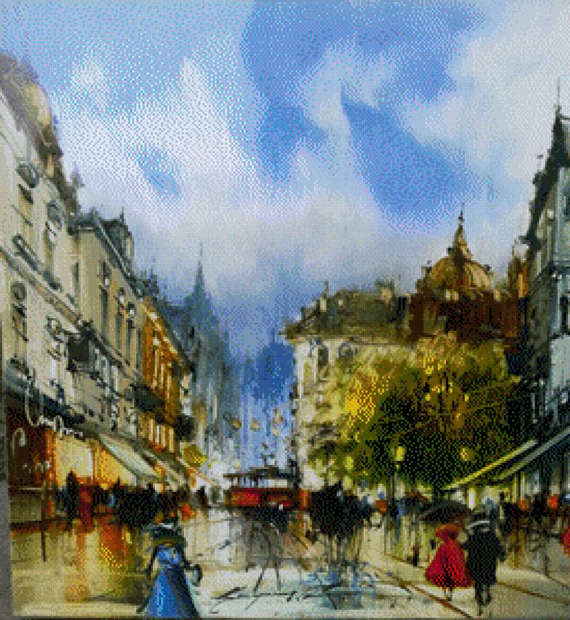 Старе місто - города, за картиною сергія цемрюка, львов - предпросмотр