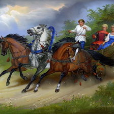 Схема вышивки «тройка»