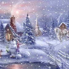 Схема вышивки «зима»