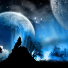 Схема вышивки «волк»