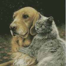 Схема вышивки «Верные друзья»