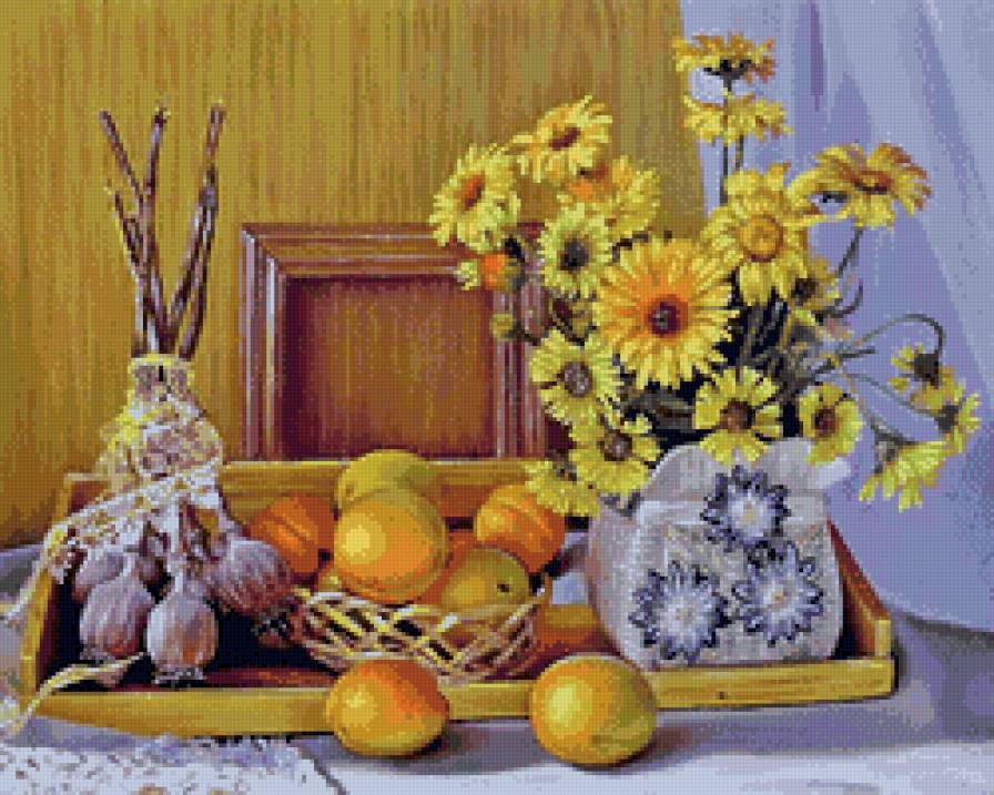 Осенний натюрморт - осень, натюрморт, кухня - предпросмотр