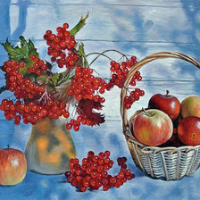 Схема вышивки «Рябиновый натюрморт»