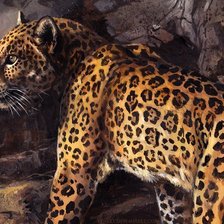 Схема вышивки «Леопард»