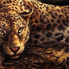 Схема вышивки «Леопард»