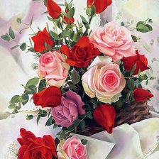 Схема вышивки «букет роз»