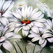 Схема вышивки «ромашки гамма»