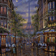 Схема вышивки «Эйфелева башня»