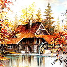 Схема вышивки «домик»