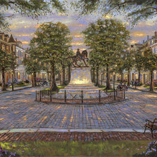 Схема вышивки «Площадь»