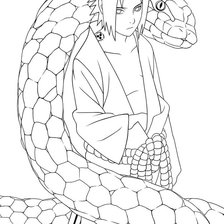 Схема вышивки «Саске»