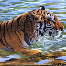 Схема вышивки «тигр»