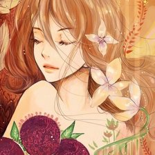 девушка осень