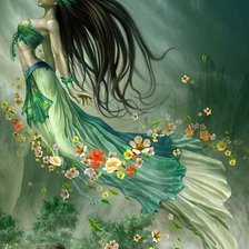 Схема вышивки «хозяйка леса»