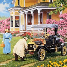 Схема вышивки «ретро»