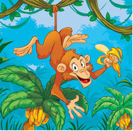 Схема вышивки «обезьянка»