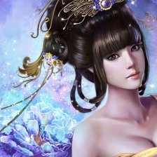 Схема вышивки «японка (анимэ)»