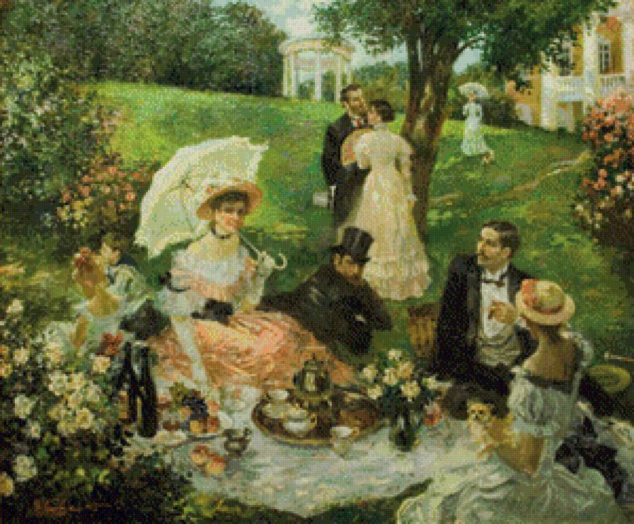 Пикник в розовом саду - предпросмотр