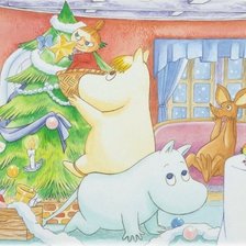 Схема вышивки «Новый год в Мумми долле»