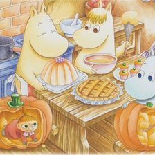 Схема вышивки «Мумми на кухне»