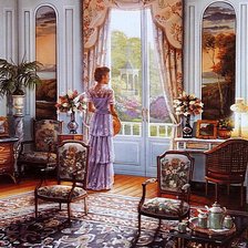 Схема вышивки «у окна»