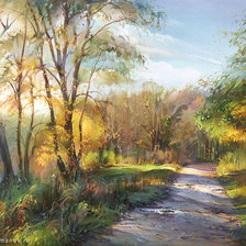 Схема вышивки «старая дорога»