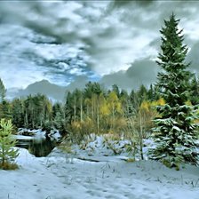 Схема вышивки «первый снег»