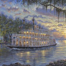 Схема вышивки «Пароход»